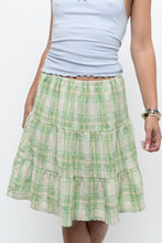 Load image into Gallery viewer, Vintage x OLD NAVY Green Plaid Cotton-blend Midi Skirt (XXS-S)
