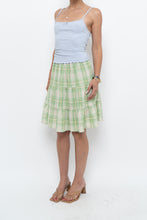 Load image into Gallery viewer, Vintage x OLD NAVY Green Plaid Cotton-blend Midi Skirt (XXS-S)