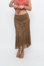 Load image into Gallery viewer, Vintage x Made in BULGARIA x Gold Lace Panelled Midi Skirt (S)