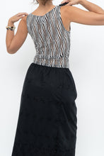 Load image into Gallery viewer, Vintage x Made in USA x White, Black Illusion Semi-sheer Knit Tank (XS, S)