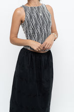Load image into Gallery viewer, Vintage x Made in USA x White, Black Illusion Semi-sheer Knit Tank (XS, S)
