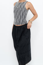 Load image into Gallery viewer, Vintage x Made in USA x White, Black Illusion Semi-sheer Knit Tank (XS, S)