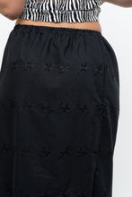 Load image into Gallery viewer, Vintage x Black Eyelette Cotton Midi Skirt (XXS-S)