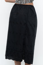 Load image into Gallery viewer, Vintage x Black Eyelette Cotton Midi Skirt (XXS-S)