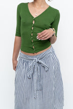 Load image into Gallery viewer, Vintage x VERO MODA Green Knit Short Sleeve Cardigan (XS-M)