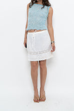 Load image into Gallery viewer, Vintage x LONDON JEAN Cream Front-tie Short Linen Skirt (L)