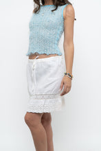 Load image into Gallery viewer, Vintage x LONDON JEAN Cream Front-tie Short Linen Skirt (L)