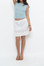 Load image into Gallery viewer, Vintage x LONDON JEAN Cream Front-tie Short Linen Skirt (L)