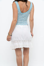 Load image into Gallery viewer, Vintage x LONDON JEAN Cream Front-tie Short Linen Skirt (L)
