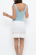 Load image into Gallery viewer, Vintage x LONDON JEAN Cream Front-tie Short Linen Skirt (L)