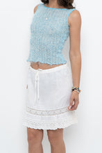 Load image into Gallery viewer, Vintage x Made in USA x Blue, White Fuzzy Tank (XS)