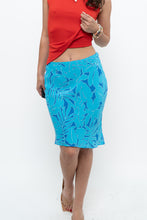 Load image into Gallery viewer, Vintage x RALPH LAUREN Blue Floral Midi Skirt (XS, S)