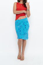 Load image into Gallery viewer, Vintage x RALPH LAUREN Blue Floral Midi Skirt (XS, S)