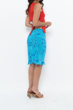 Load image into Gallery viewer, Vintage x RALPH LAUREN Blue Floral Midi Skirt (XS, S)