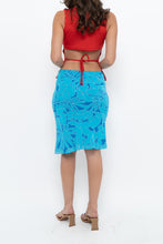 Load image into Gallery viewer, Vintage x RALPH LAUREN Blue Floral Midi Skirt (XS, S)