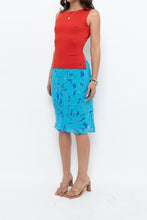 Load image into Gallery viewer, Vintage x RALPH LAUREN Blue Floral Midi Skirt (XS, S)