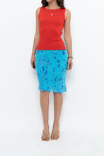 Load image into Gallery viewer, Vintage x RALPH LAUREN Blue Floral Midi Skirt (XS, S)