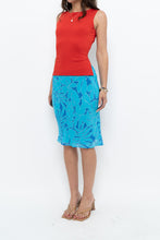 Load image into Gallery viewer, Vintage x RALPH LAUREN Blue Floral Midi Skirt (XS, S)