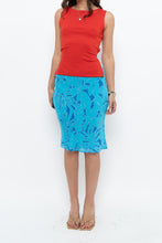 Load image into Gallery viewer, Vintage x RALPH LAUREN Blue Floral Midi Skirt (XS, S)