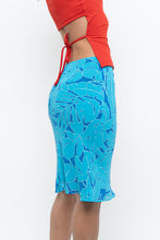 Load image into Gallery viewer, Vintage x RALPH LAUREN Blue Floral Midi Skirt (XS, S)