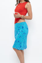 Load image into Gallery viewer, Vintage x RALPH LAUREN Blue Floral Midi Skirt (XS, S)