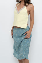 Load image into Gallery viewer, Vintage x HANDMADE Yellow Lace Open-Back Crop (XS-M)