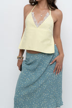 Load image into Gallery viewer, Vintage x HANDMADE Yellow Lace Open-Back Crop (XS-M)