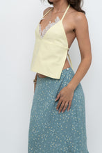 Load image into Gallery viewer, Vintage x HANDMADE Yellow Lace Open-Back Crop (XS-M)