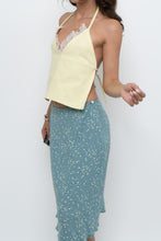 Load image into Gallery viewer, Vintage x HANDMADE Yellow Lace Open-Back Crop (XS-M)