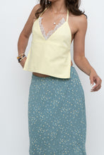 Load image into Gallery viewer, Vintage x HANDMADE Yellow Lace Open-Back Crop (XS-M)