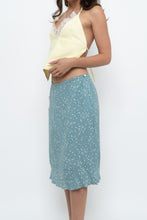 Load image into Gallery viewer, Vintage x Made in THAILAND x EDDIE BAUER Teal Floral Midi Skirt (S, M)