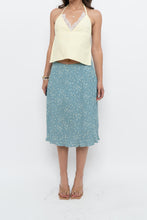 Load image into Gallery viewer, Vintage x Made in THAILAND x EDDIE BAUER Teal Floral Midi Skirt (S, M)