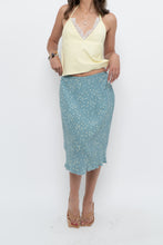 Load image into Gallery viewer, Vintage x Made in THAILAND x EDDIE BAUER Teal Floral Midi Skirt (S, M)