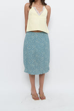 Load image into Gallery viewer, Vintage x Made in THAILAND x EDDIE BAUER Teal Floral Midi Skirt (S, M)