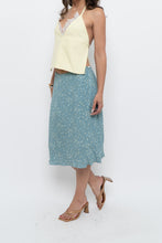 Load image into Gallery viewer, Vintage x Made in THAILAND x EDDIE BAUER Teal Floral Midi Skirt (S, M)
