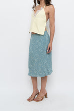 Load image into Gallery viewer, Vintage x Made in THAILAND x EDDIE BAUER Teal Floral Midi Skirt (S, M)