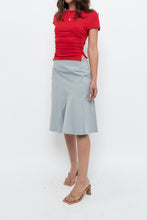 Load image into Gallery viewer, Vintage x Made in BAHRAIN x GAP Grey, Blue Cotton-Blend Cotton Midi Skirt (XS, S)