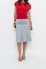 Load image into Gallery viewer, Vintage x Made in BAHRAIN x GAP Grey, Blue Cotton-Blend Cotton Midi Skirt (XS, S)