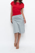 Load image into Gallery viewer, Vintage x Made in BAHRAIN x GAP Grey, Blue Cotton-Blend Cotton Midi Skirt (XS, S)