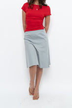 Load image into Gallery viewer, Vintage x Made in BAHRAIN x GAP Grey, Blue Cotton-Blend Cotton Midi Skirt (XS, S)