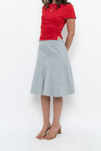 Load image into Gallery viewer, Vintage x Made in BAHRAIN x GAP Grey, Blue Cotton-Blend Cotton Midi Skirt (XS, S)
