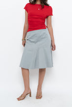Load image into Gallery viewer, Vintage x Made in BAHRAIN x GAP Grey, Blue Cotton-Blend Cotton Midi Skirt (XS, S)