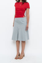 Load image into Gallery viewer, Vintage x Made in BAHRAIN x GAP Grey, Blue Cotton-Blend Cotton Midi Skirt (XS, S)