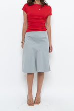 Load image into Gallery viewer, Vintage x Made in BAHRAIN x GAP Grey, Blue Cotton-Blend Cotton Midi Skirt (XS, S)