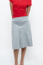 Load image into Gallery viewer, Vintage x Made in BAHRAIN x GAP Grey, Blue Cotton-Blend Cotton Midi Skirt (XS, S)