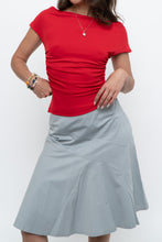Load image into Gallery viewer, Vintage x Made in BAHRAIN x GAP Grey, Blue Cotton-Blend Cotton Midi Skirt (XS, S)