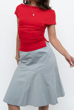 Load image into Gallery viewer, Vintage x Made in BAHRAIN x GAP Grey, Blue Cotton-Blend Cotton Midi Skirt (XS, S)