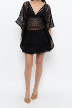 Load image into Gallery viewer, Vintage x Black Lace Coverup Mini Dress (XS-M)