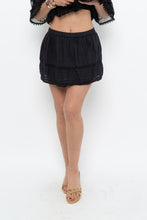 Load image into Gallery viewer, URBAN OUTFITTERS x Black Cotton Layered Mini Skirt (XS-M)