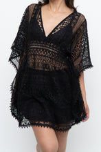Load image into Gallery viewer, Vintage x Black Lace Coverup Mini Dress (XS-M)